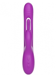 Фиолетовый ударный вибратор-кролик G-Hit - 24 см. - Eroticon