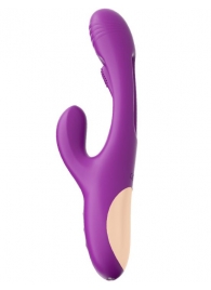 Фиолетовый ударный вибратор-кролик G-Hit - 24 см. - Eroticon