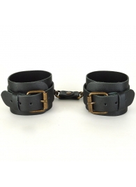 Черные кожаные наручники IDEAL - Sitabella - купить с доставкой в Краснодаре