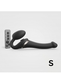 Черный безремневой страпон Multi Orgasm Size S с клиторальной стимуляцией - Strap-on-me - купить с доставкой в Краснодаре