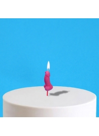 Розовая свеча на торт в форме фаллоса - 4,5 см. - Сима-Ленд - купить с доставкой в Краснодаре