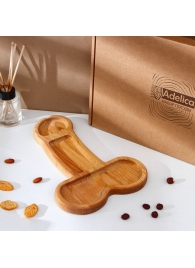 Деревянное блюдо для подачи в форме члена (32,5 х 20 х 1,7 см) - Сима-Ленд - купить с доставкой в Краснодаре