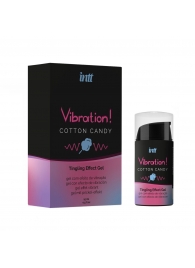 Жидкий вибратор Vibration Cotton Candy с ароматом сахарной ваты - 15 мл. - INTT - купить с доставкой в Краснодаре