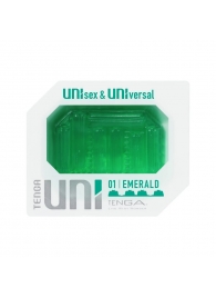 Зеленый мастурбатор-стимулятор Tenga Uni Emerald - Tenga - в Краснодаре купить с доставкой