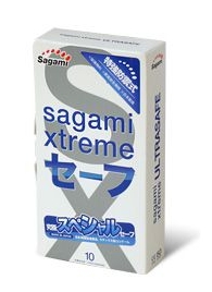 Презервативы Sagami Xtreme Ultrasafe с двойным количеством смазки - 10 шт. - Sagami - купить с доставкой в Краснодаре