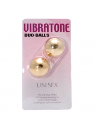 Шарики вагинальные золотые Vibratone dua-balls - Seven Creations