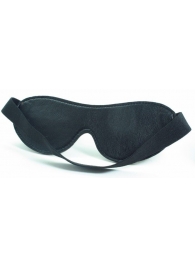 Черная кожаная маска на глаза - БДСМ Арсенал - купить с доставкой в Краснодаре
