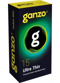 Прозрачные ультратонкие презервативы Ganzo Ultra thin - 15 шт. - Ganzo - купить с доставкой в Краснодаре