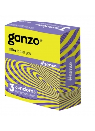 Тонкие презервативы для большей чувствительности Ganzo Sence - 3 шт. - Ganzo - купить с доставкой в Краснодаре