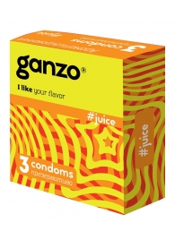 Ароматизированные презервативы Ganzo Juice - 3 шт. - Ganzo - купить с доставкой в Краснодаре
