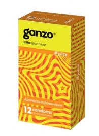 Ароматизированные презервативы Ganzo Juice - 12 шт. - Ganzo - купить с доставкой #SOTBIT_REGIONS_UF_V_REGION_NAME#