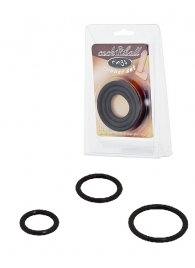 Набор из 3 чёрных колец различного диаметра - Baile - в Краснодаре купить с доставкой