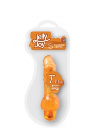 Оранжевый вибратор-реалистик JELLY JOY 7INCH 10 RHYTHMS ORANGE - 17,5 см. - Dream Toys