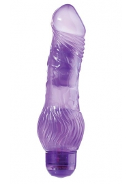 Фиолетовый гелевый вибратор JELLY JOY 7INCH 10 RHYTHMS PURPLE - 17,5 см. - Dream Toys