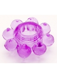 Мягкая фиолетовая гелевая насадка - Toyfa Basic - в Краснодаре купить с доставкой