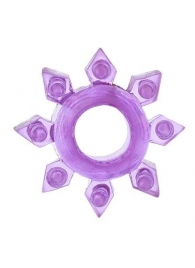 Фиолетовое гелевое эрекционное кольцо-звезда - Toyfa Basic - в Краснодаре купить с доставкой