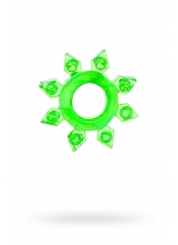 Зеленое эрекционное кольцо-звезда - Toyfa Basic - в Краснодаре купить с доставкой