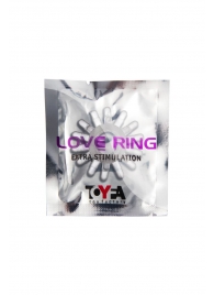 Прозрачное гелевое эрекционное кольцо с шипиками - Toyfa Basic - в Краснодаре купить с доставкой