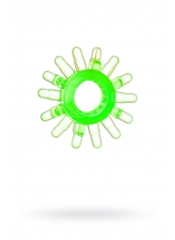 Зеленое эрекционное кольцо с шипами - Toyfa Basic - в Краснодаре купить с доставкой