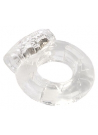 Толстое прозрачное эрекционное кольцо с вибратором - Toyfa Basic - в Краснодаре купить с доставкой