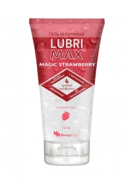 Интимный гель-смазка на водной основе Lubrimax Magic Strawberry - 75 мл. - ИнтелБИО - купить с доставкой в Краснодаре