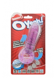 Фиолетовое эрекционное кольцо с вибрацией и пальчиком OYEAH PURPLE - Screaming O - в Краснодаре купить с доставкой