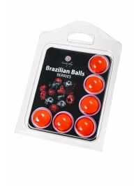 Набор из 6 шариков с массажным маслом Brazilian Balls с ароматом ягод - Secret Play - купить с доставкой в Краснодаре