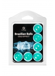 Набор из 6 шариков с массажным маслом Brazilian Balls с охлаждающим эффектом - Secret Play - купить с доставкой в Краснодаре