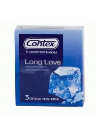 Презервативы с продлевающей смазкой Contex Long Love - 3 шт. - Contex - купить с доставкой в Краснодаре