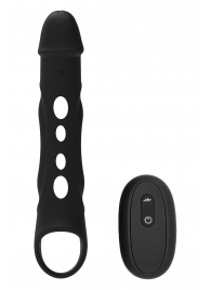 Черная насадка-удлинитель Vibrating Extender With Remote с вибрацией - Dream Toys - в Краснодаре купить с доставкой