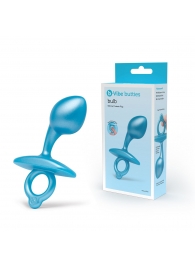 Голубая анальная пробка для массажа простаты Bulb Silicone Prostate Plug - 10,7 см. - b-Vibe - в Краснодаре купить с доставкой