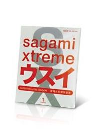Ультратонкий презерватив Sagami Xtreme SUPERTHIN - 1 шт. - Sagami - купить с доставкой в Краснодаре