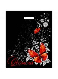 Черный пакет Glamour с вырубной ручкой (38х47 см) - Сима-Ленд - купить с доставкой в Краснодаре
