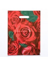 Пакет с цветочным принтом и вырубной ручкой (30х40 см) - Сима-Ленд - купить с доставкой в Краснодаре