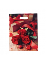 Пакет с принтом в виде роз (31х40 см) - Сима-Ленд - купить с доставкой в Краснодаре