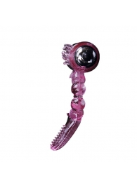 Розовое эрекционное кольцо с вибростимуляцией клитора Baile - Baile - в Краснодаре купить с доставкой