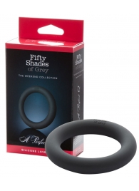 Тёмно-серое кольцо для пениса A Perfect O - Fifty Shades of Grey - в Краснодаре купить с доставкой