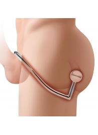 Кольцо на пенис с анальным стимулятором Stainless Steel Anal Hook   Cock Ring - BlueLine - в Краснодаре купить с доставкой