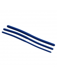 Набор из 3 синих силиконовых уретральных расширителей Invasion Silicone Urethral Sound Trainer Set - XR Brands - купить с доставкой в Краснодаре