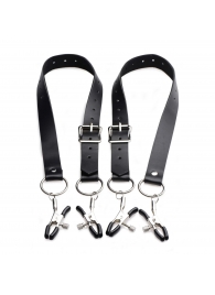 Ремни с зажимами для половых губ Spread Labia Spreader Straps with Clamps - XR Brands - купить с доставкой в Краснодаре