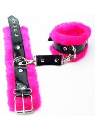 Розовые наручники с мехом BDSM Light - БДСМ Арсенал - купить с доставкой в Краснодаре