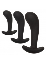 Набор из 3 черных стимуляторов простаты Silicone Prostate Kit - California Exotic Novelties - в Краснодаре купить с доставкой