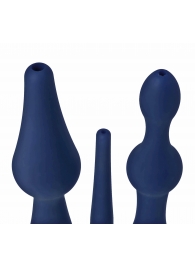 Набор из 3 универсальных насадок для анального душа Universal 3 Piece Silicone Enema Attachment Set - XR Brands - купить с доставкой в Краснодаре