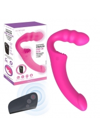 Розовый безремневой страпон Straples Strap-On Dildo - Erokay - купить с доставкой в Краснодаре