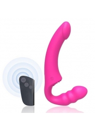 Розовый безремневой страпон Straples Strap-On Dildo - Erokay - купить с доставкой в Краснодаре
