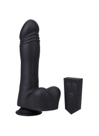 Черная мини-машина на присоске Piston Thruster - Doc Johnson - купить с доставкой в Краснодаре