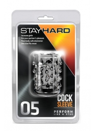 Прозрачная насадка с капельками STAY HARD COCK SLEEVE 05 CLEAR - Blush Novelties - в Краснодаре купить с доставкой