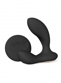 Черный вибромассажер простаты с пультом ДУ Hugo 2 Remote - Lelo - в Краснодаре купить с доставкой