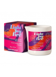 Массажная свеча Light My Fire Coconut с ароматом кокоса - 65 гр. - Love to Love - купить с доставкой в Краснодаре