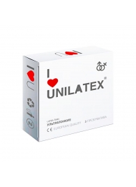 Ультратонкие презервативы Unilatex Ultra Thin - 3 шт. - Unilatex - купить с доставкой в Краснодаре
